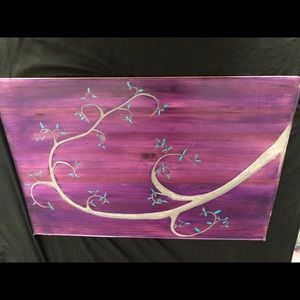 Pallet art epoxy and acrylics